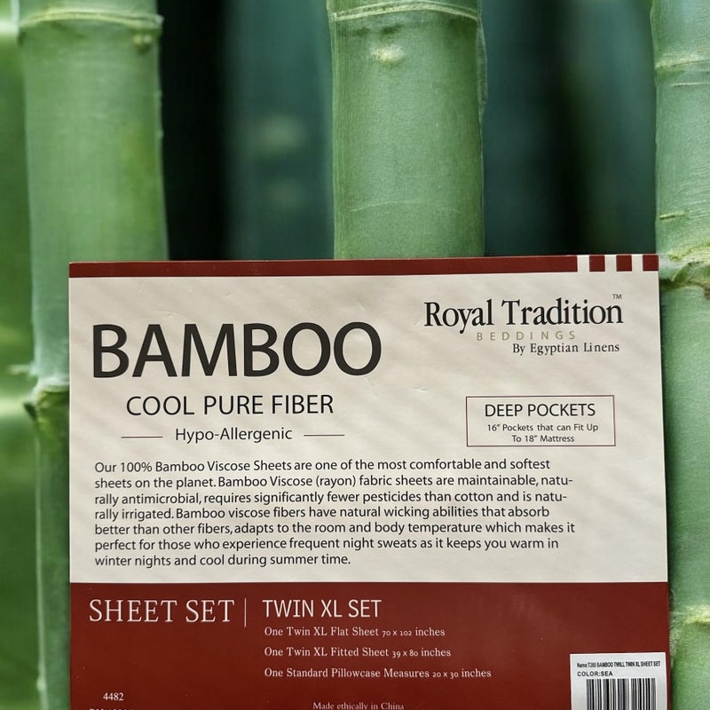 Royal Tradition Viscose from Bamboo Bed Sheets, Twin Extra Long XL, Solid White, Super Soft and Cool 3PC Sheet Set - Image 4